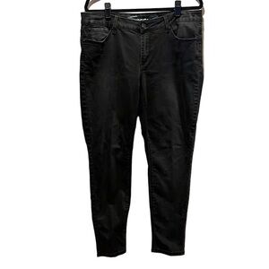 Seven 7 Size 14 Faded Black Distressed Denim Legging Jean